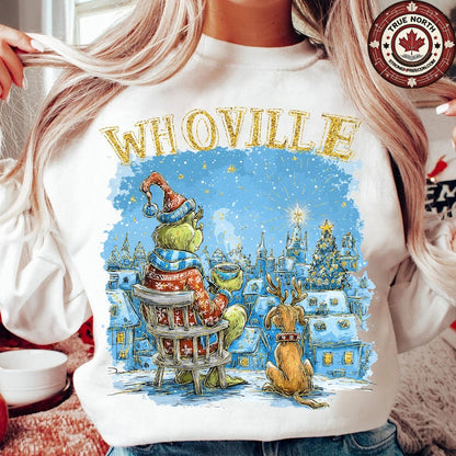 Sweatshirt  Christmas Town Cozy Night Sweater Design