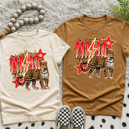 T-Shirt  Or Hoodie  Mama Leopard – Lightning Bolt Wild Star Print