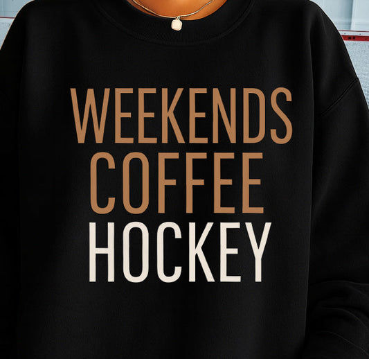 DTF Transfer Coffee Hockey Weekend Vibes