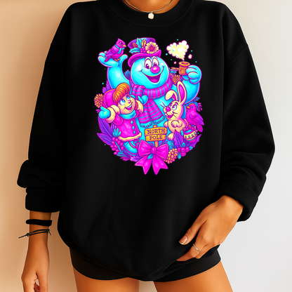 DTF Transfer Frosty Holiday Glow Christmas friends