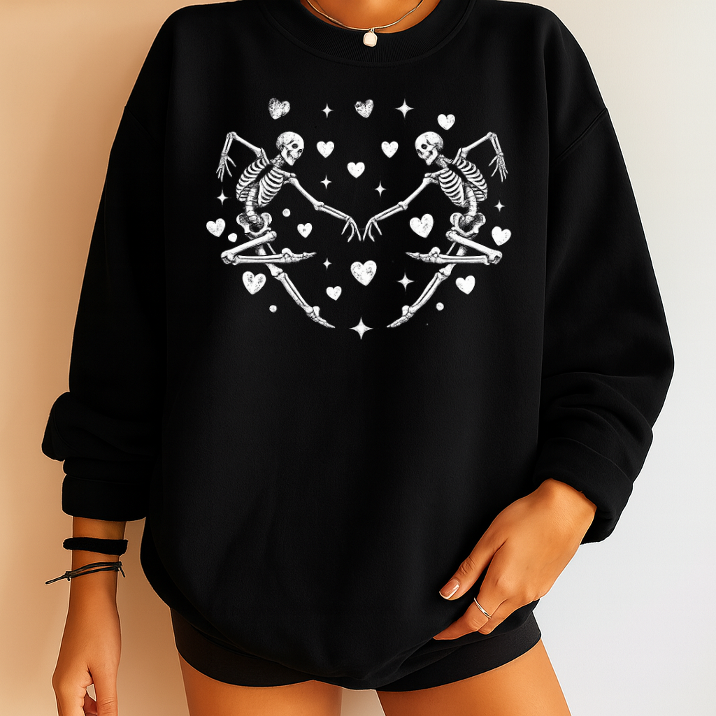 DTF Transfer Dancing Skeletons With Hearts