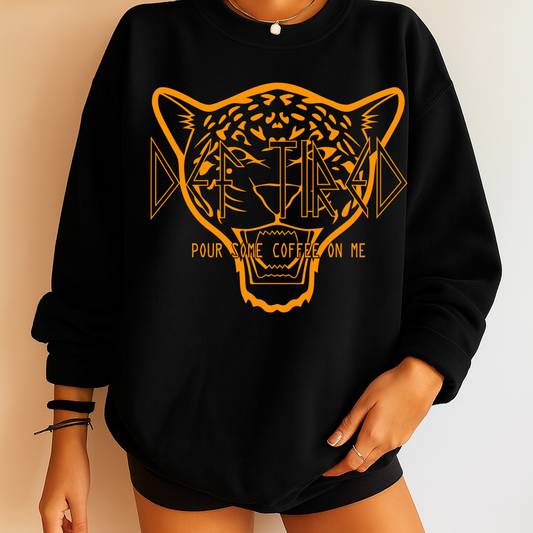 DTF Transfer Retro Rock Leopard Graphic Def Tired