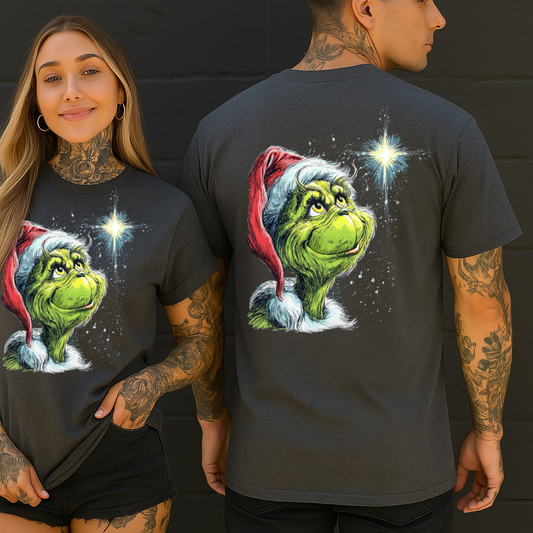 DTF Transfer Christmas Grinchh Faith Star Design (Front + Back Option)