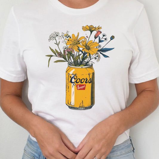 T-Shirt Hoodie  Coors Banquett Wildflower Can Crewneck sweatshirt