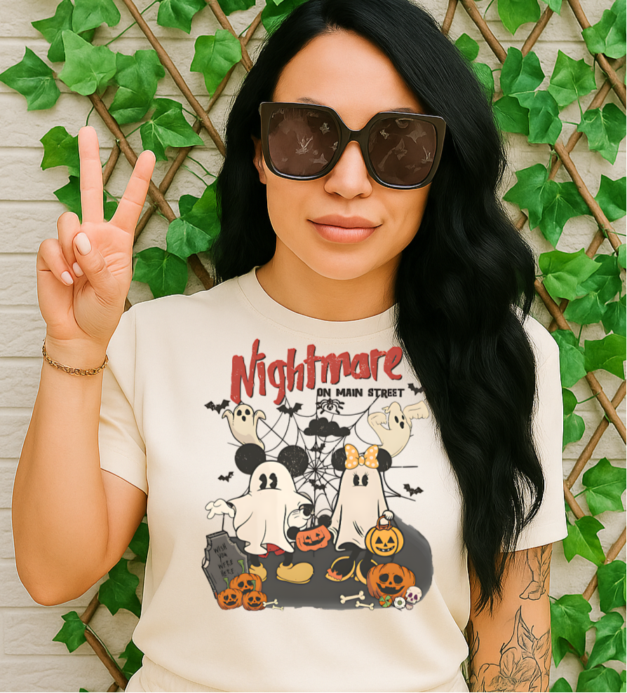 DTF Transfer Nightmare on Main Street Ghost Halloween