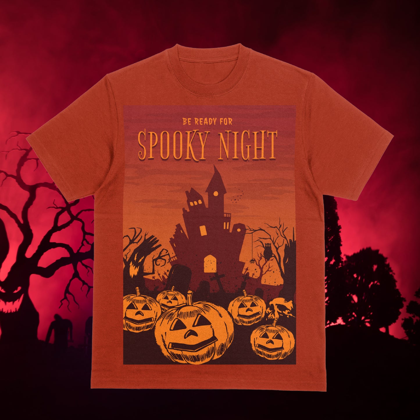DTF Transfer Fall Halloween Get Ready For Spook Night Jumbo Print