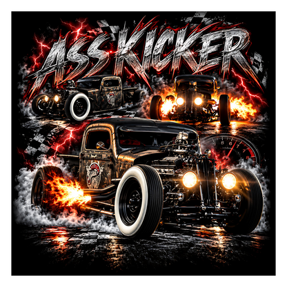Hot rod racing artwork