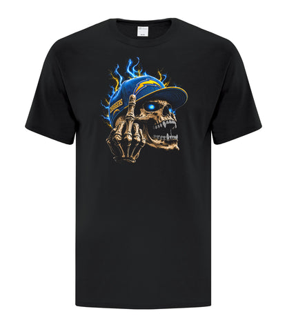 DTF Transfer 32 Skull Football Halftone - For Darks T-Shirts  Only