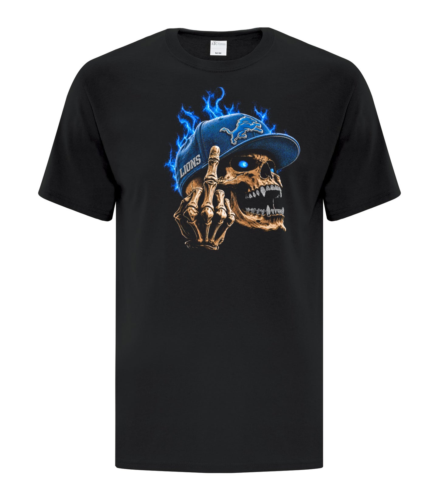 DTF Transfer 32 Skull Football Halftone - For Darks T-Shirts  Only