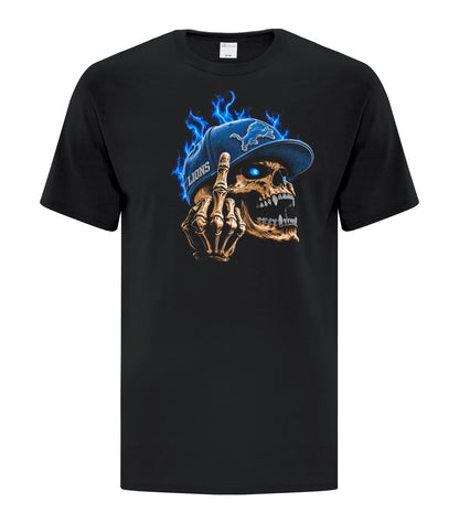 DTF Transfer 32 Skull Football Halftone - For Darks T-Shirts  Only