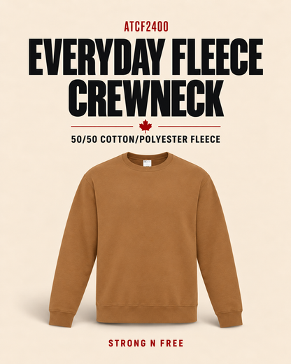 ATCF2400 Everyday Fleece wholesale feature poster, 50/50 cotton/polyester fleece, Strong N Free