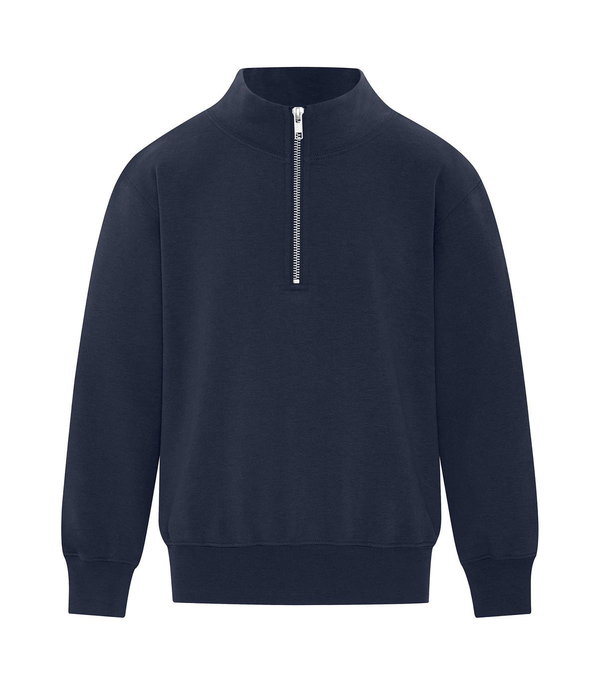ATCY2700 youth quarter-zip sweatshirt – team navy front view