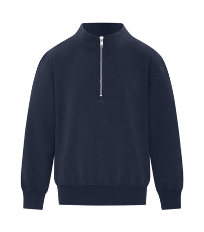 ATCY2700 youth quarter-zip sweatshirt – team navy front view