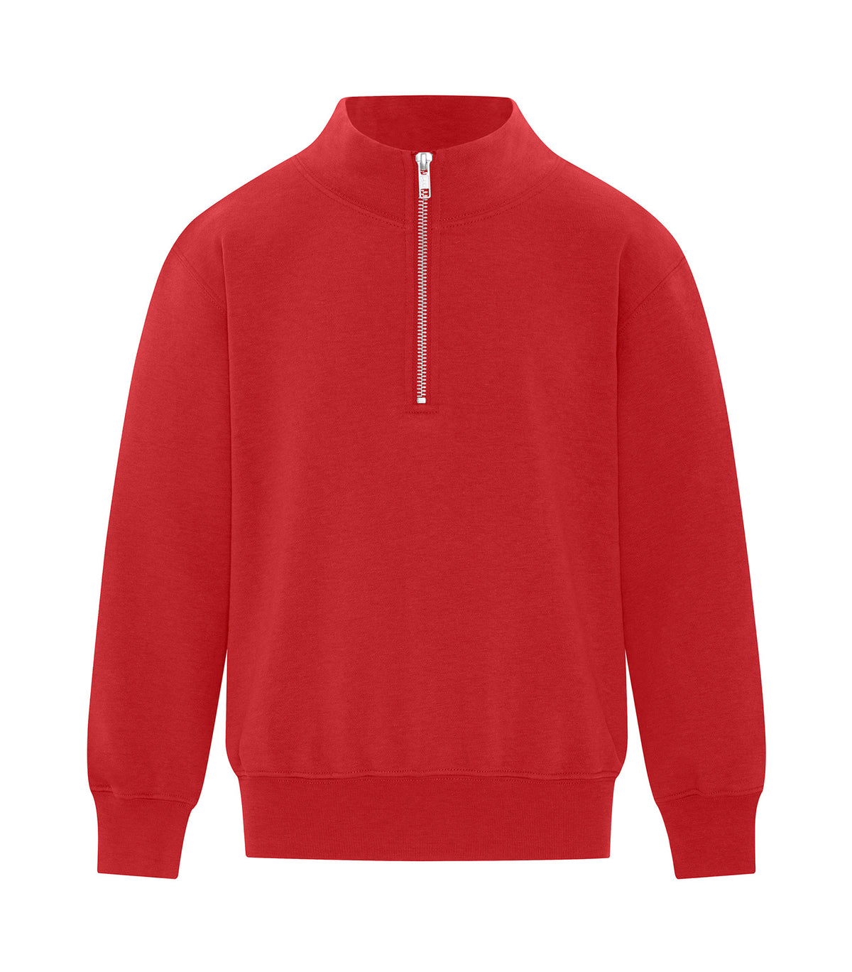 ATCY2700 youth quarter-zip sweatshirt – team red front view
