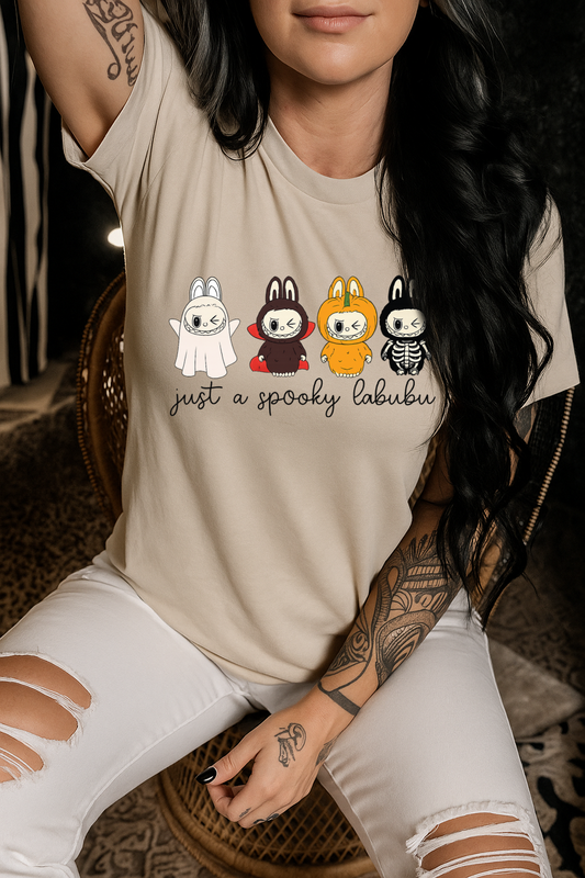 DTF Transfer Just a Spooky Labubuu – Cute Halloween Ghost, Pumpkin, Vampire & Skeleton Characters
