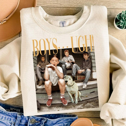 Sweatshirt T-Shirt Crewneck - Boys... Ugh! Nostalgic Fun Design