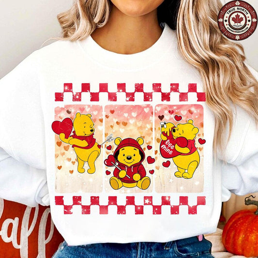 T-Shirt Crewneck  Valentines – Cute Bear Valentine Trio Love