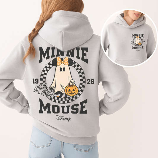 T-Shirt Hoody Crewneck Minnie Mouse Halloween Ghost Hoodie