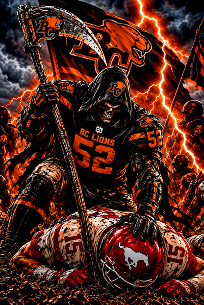 BC Lions reaper artwork