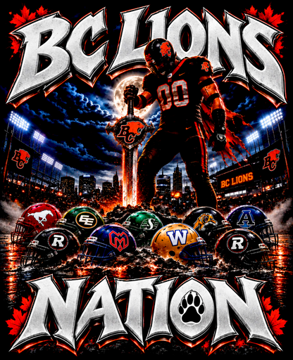BC Lions Nation football artwork