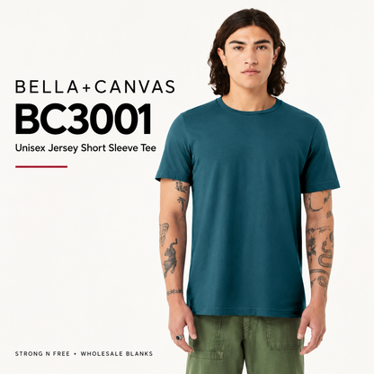Bella Canvas BC3001 Unisex Jersey Short Sleeve Tee — Wholesale Blanks