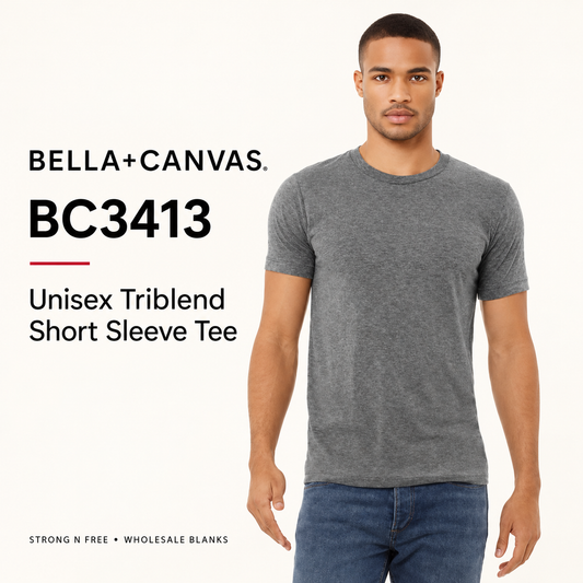 Bella Canvas BC3413 Unisex Triblend Short Sleeve Tee — Wholesale Blanks