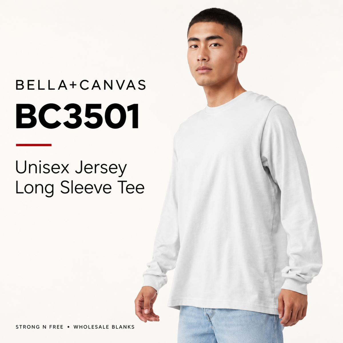 Bella Canvas BC3501 Unisex Jersey Long Sleeve Tee — Wholesale Blanks