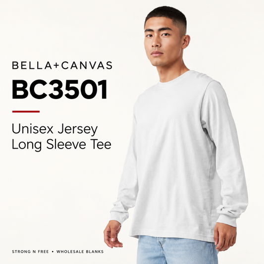 Bella Canvas BC3501 Unisex Jersey Long Sleeve Tee — Wholesale Blanks