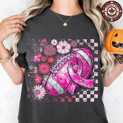 Retro Football Pink Out Tackle Breast Cancer ready-to-press DTF transfer photo 4