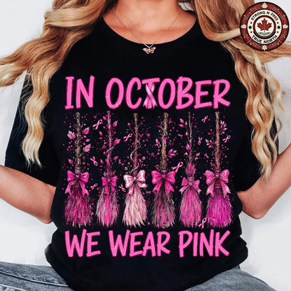 Spooky Season Pink Ribbon Witches ready-to-press DTF transfer photo 4