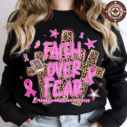 Faith Over Fear Breast Cancer Awareness ready-to-press DTF transfer photo 5