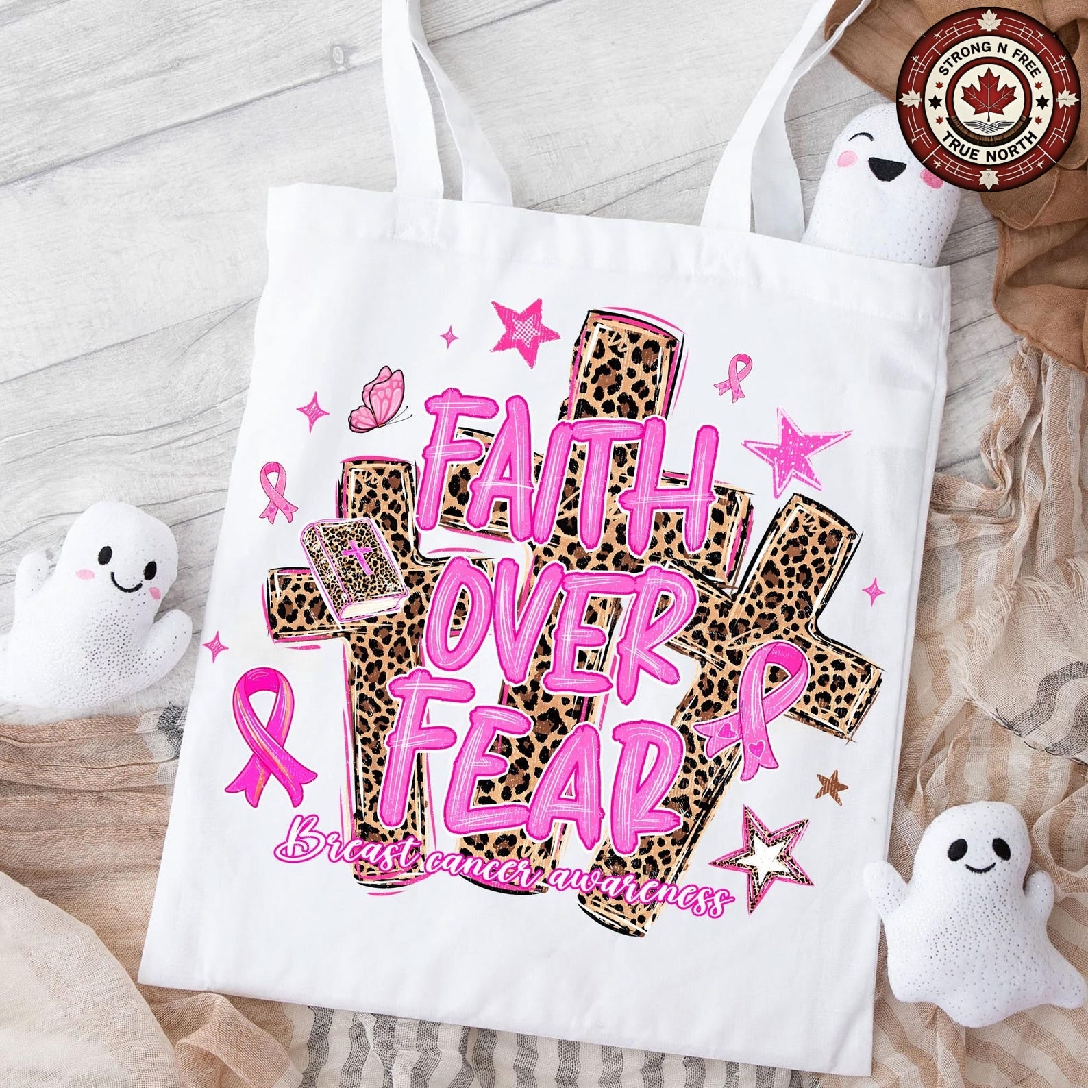 Faith Over Fear Breast Cancer Awareness ready-to-press DTF transfer photo 6