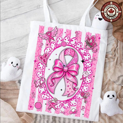 Preppy Pink Ribbon Breast Cancer Awareness ready-to-press DTF transfer photo 6