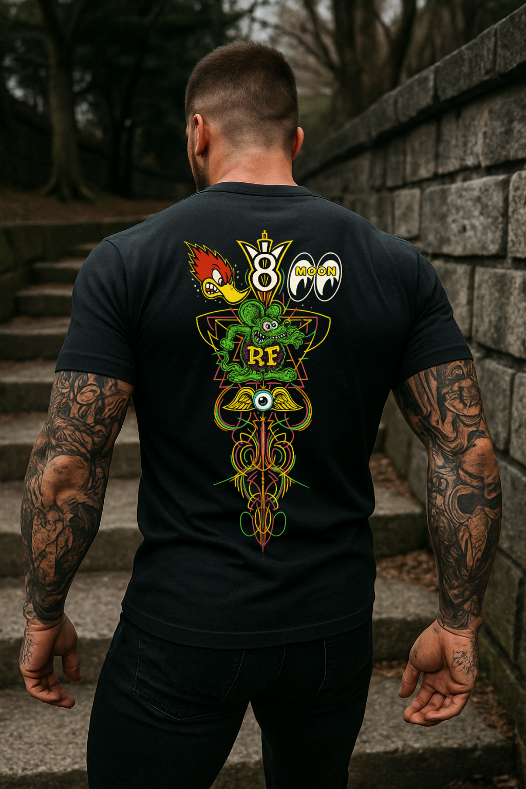 DTF Transfer – Retro Freak show Pinstripe Graphic