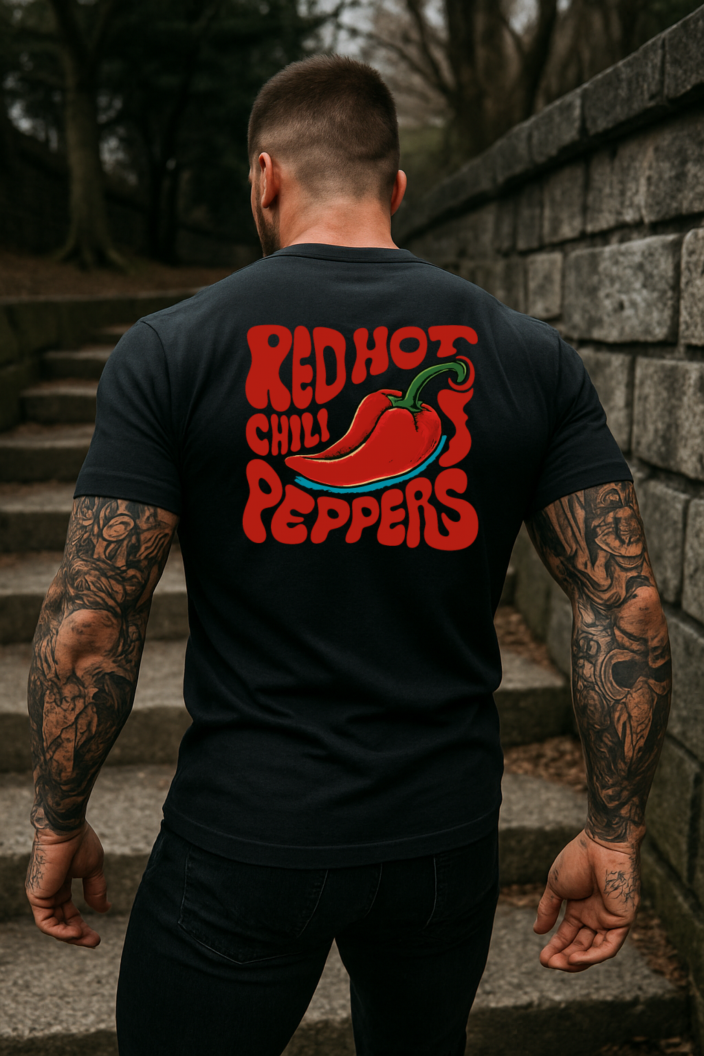 Red Chilii Peppers Retro Drip DTF Transfer – Bold & Spicy