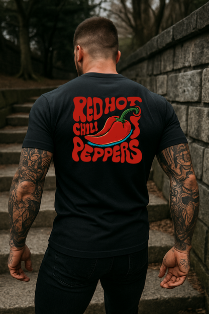 Red Chilii Peppers Retro Drip DTF Transfer – Bold & Spicy
