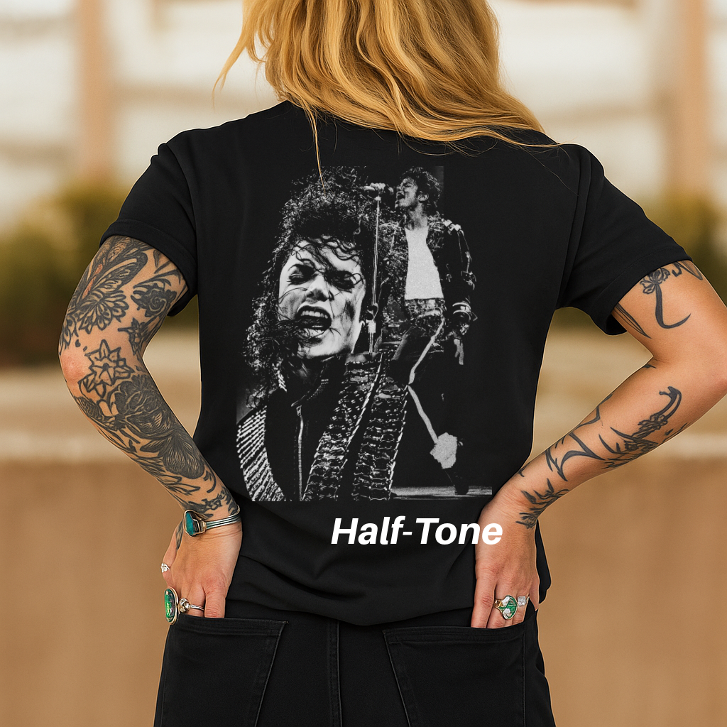 DTF Transfer Half-Tone Michaell Jacksonn