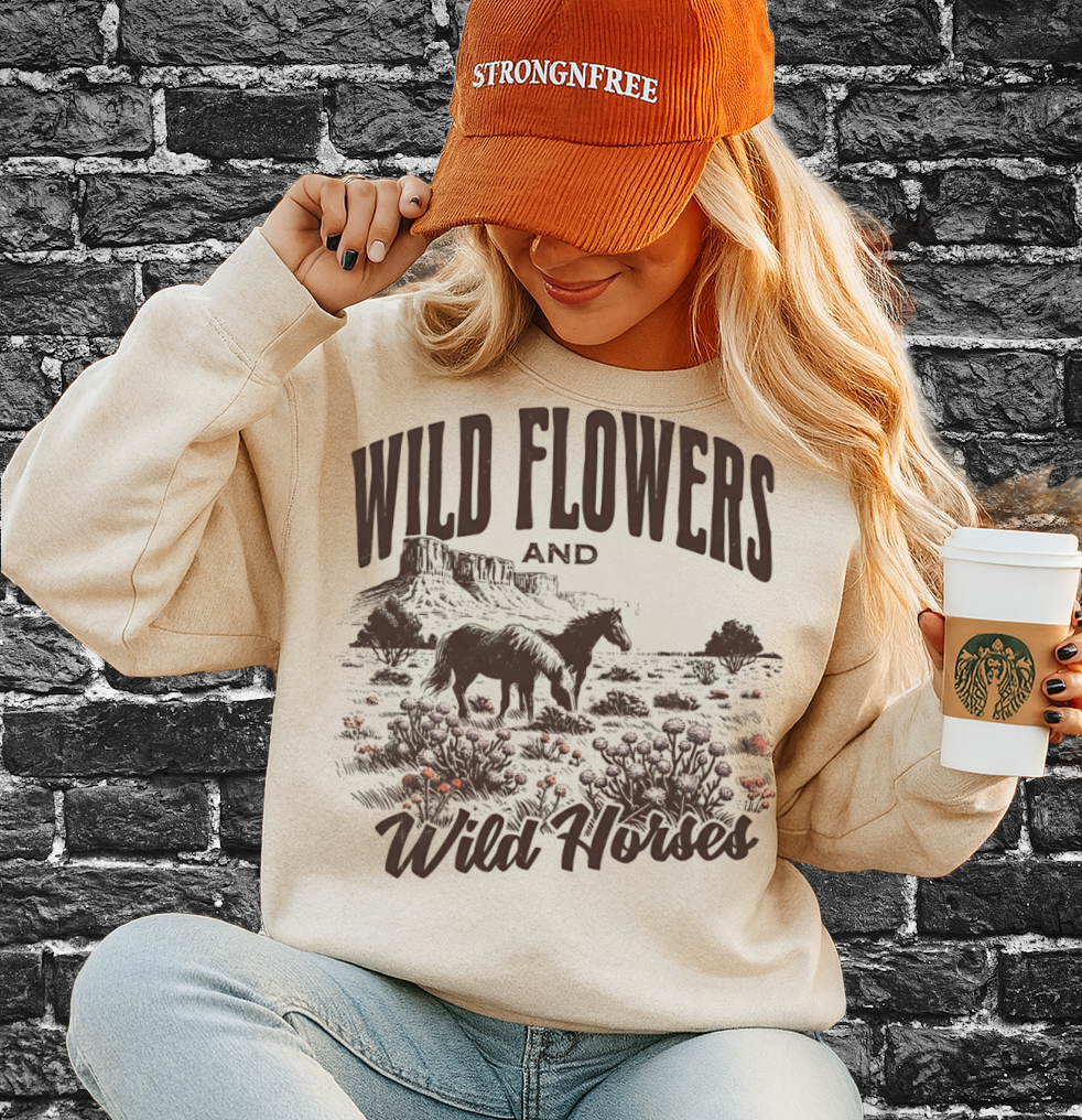 DTF Transfer Wild Flowers & Wild Horses Vintage