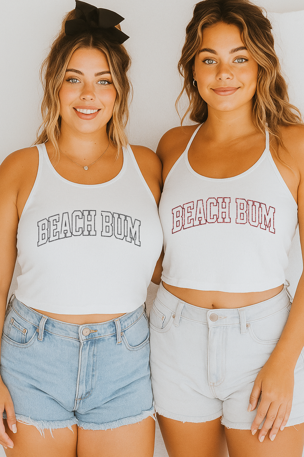 T-Shirt Crewneck Hoody – Beach Bum Varsity Block Text