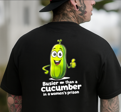 DTF Transfer – Adult Humor Design – Busy Cucumber Joke