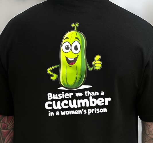 DTF Transfer – Adult Humor Design – Busy Cucumber Joke