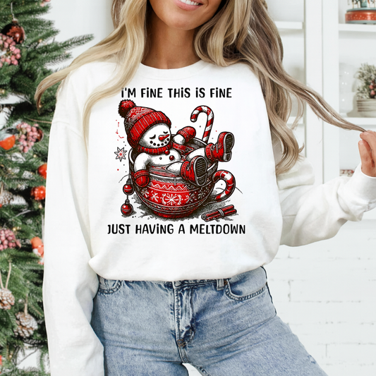 DTF Transfer Holiday Meltdown ,Festive Chaos, But Make It Cozy