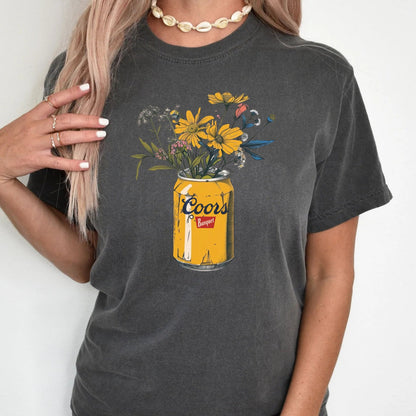 T-Shirt Hoodie  Coors Banquett Wildflower Can Crewneck sweatshirt