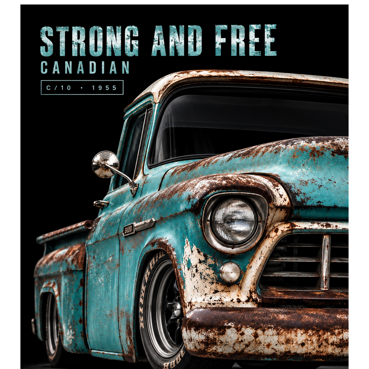 1955 Patina Chevrolet Pickup Truck - Strong and Free Canadian