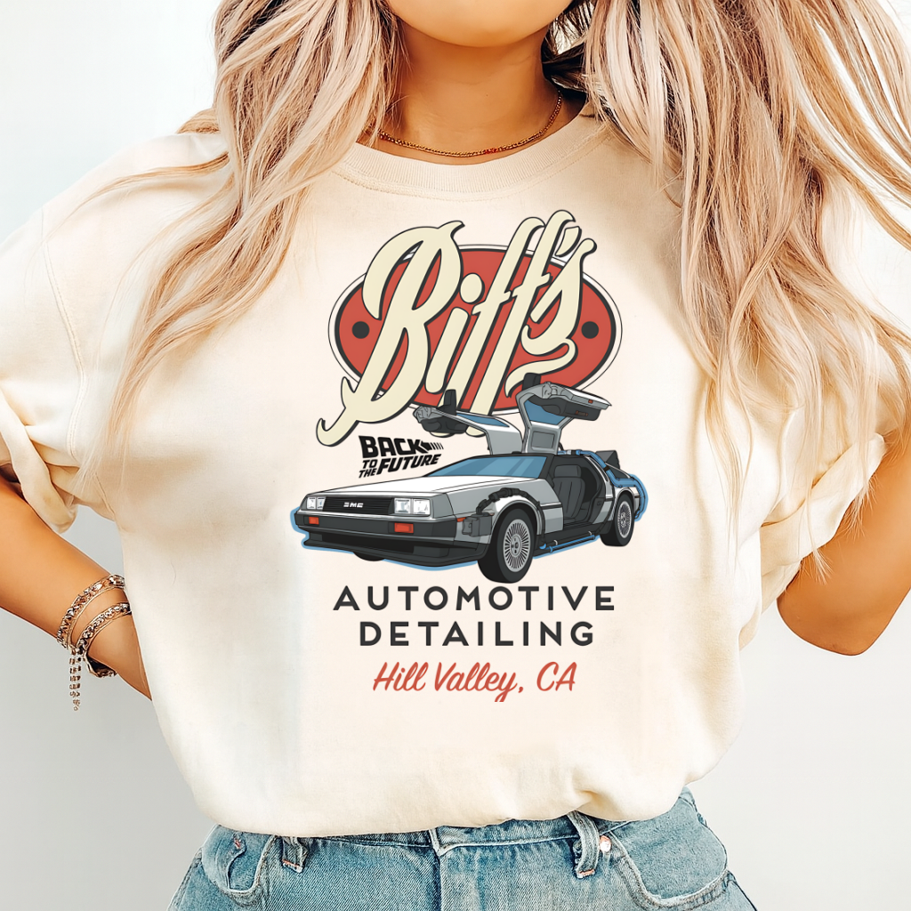 DTF Transfer Vintage Sci-Fi Car Workshop Biffs Car Wash