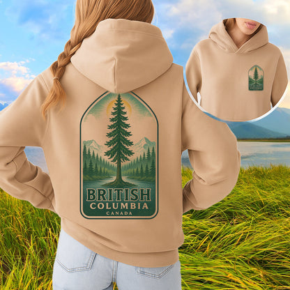 T-Shirt Hoodie Crewneck British Columbia Wilderness Hoodie – Canada Nature Design