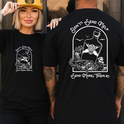 DTF Transfer Don’t Send Help Tequila Bottle