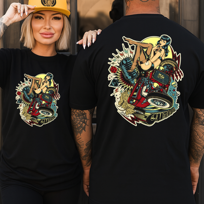 DTF Transfer Vintage Hot Rod Girl Graphic