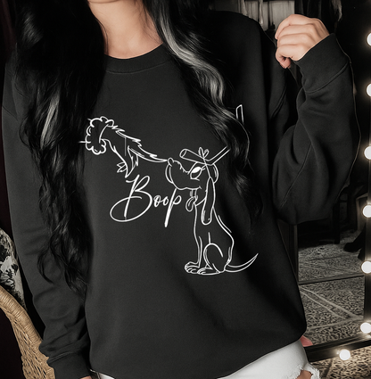 DTF Transfer Holiday Dog Boop Sketch