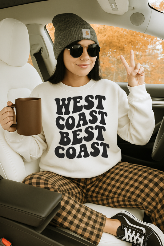 DTF Transfer Retro Sweatshirt – West Coast Best Coast